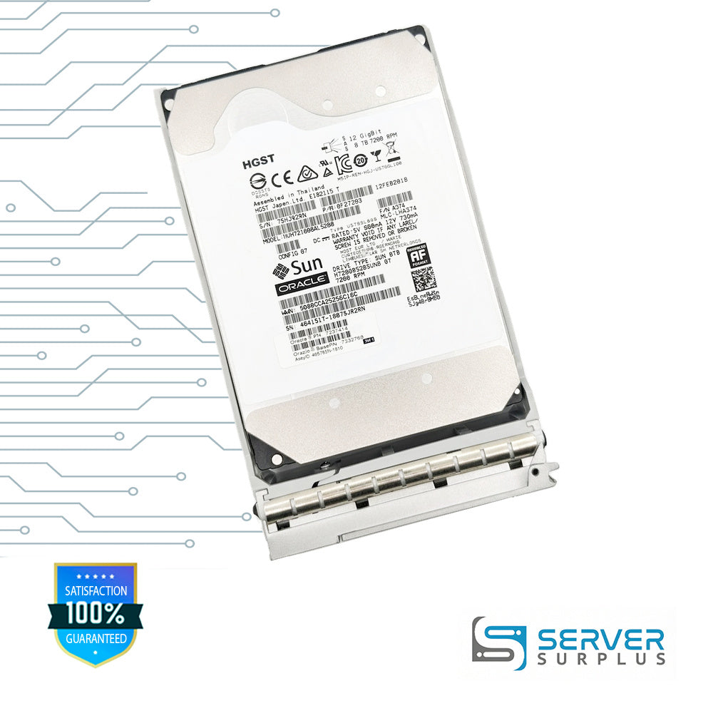 Oracle HUH721008AL5200 8TB SAS 12Gb/s 512e 3.5 in Enterprise HDD | 7337414 | 0F27393 | 465765N-1810