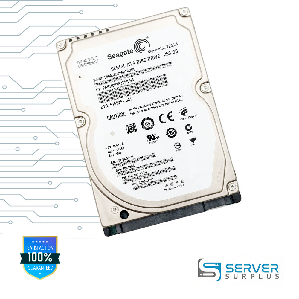 Seagate Momentus 7200.4 250GB SATA 2.5 in Enterprise HDD | ST9250410AS