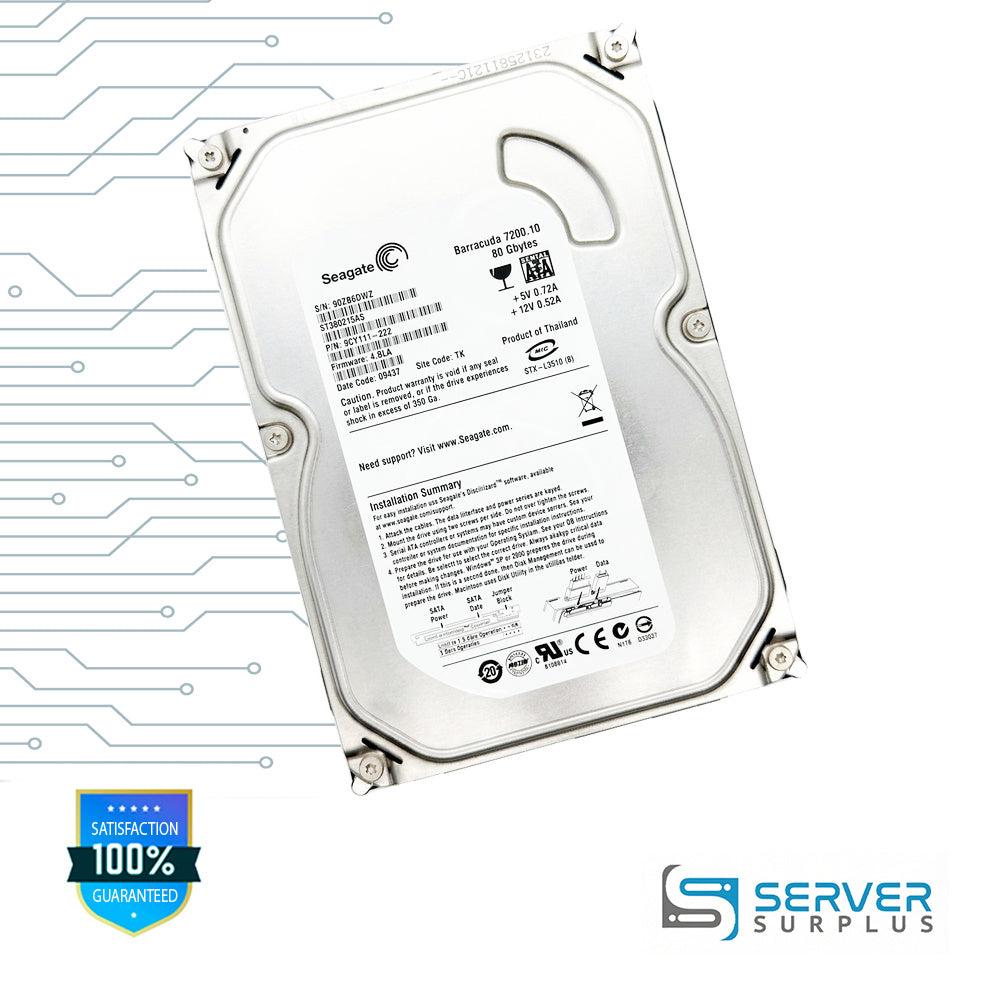Seagate Barracuda 7200.10 80GB SATA 3.5 in Enterprise HDD | ST380215AS