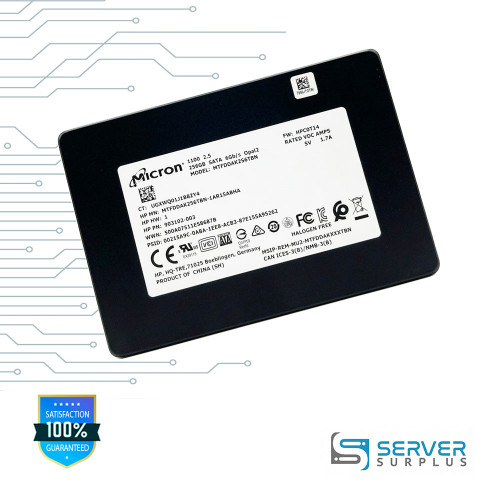 HP 1100 256GB SATA 6Gb/s 2.5 in Enterprise SSD | 903102-003 | MTFDDAK256TBN | MTFDDAK256TBN-1AR15ABHA