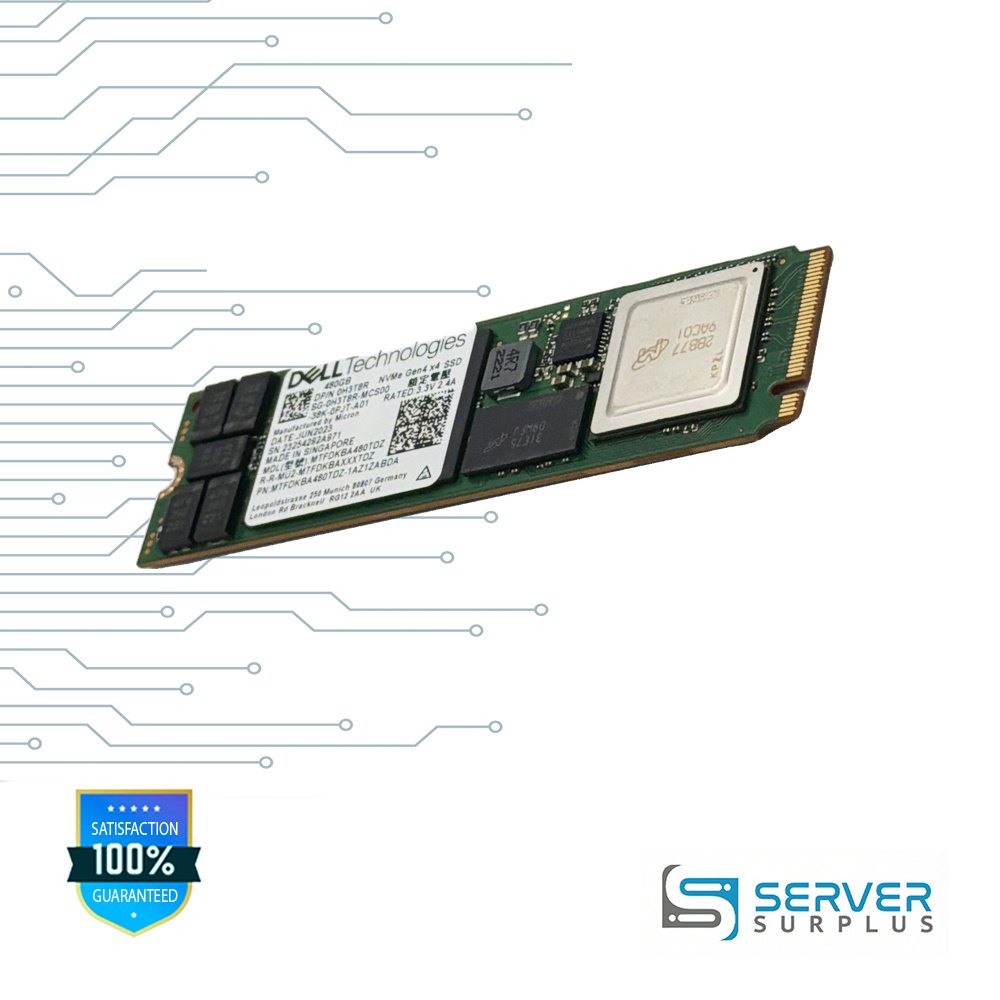 Dell 480GB NVMe PCIe 4.0 M.2 Enterprise SSD | 0H3T8R | MTFDKBA480TDZ-1AZ1ZABDA | H3T8R