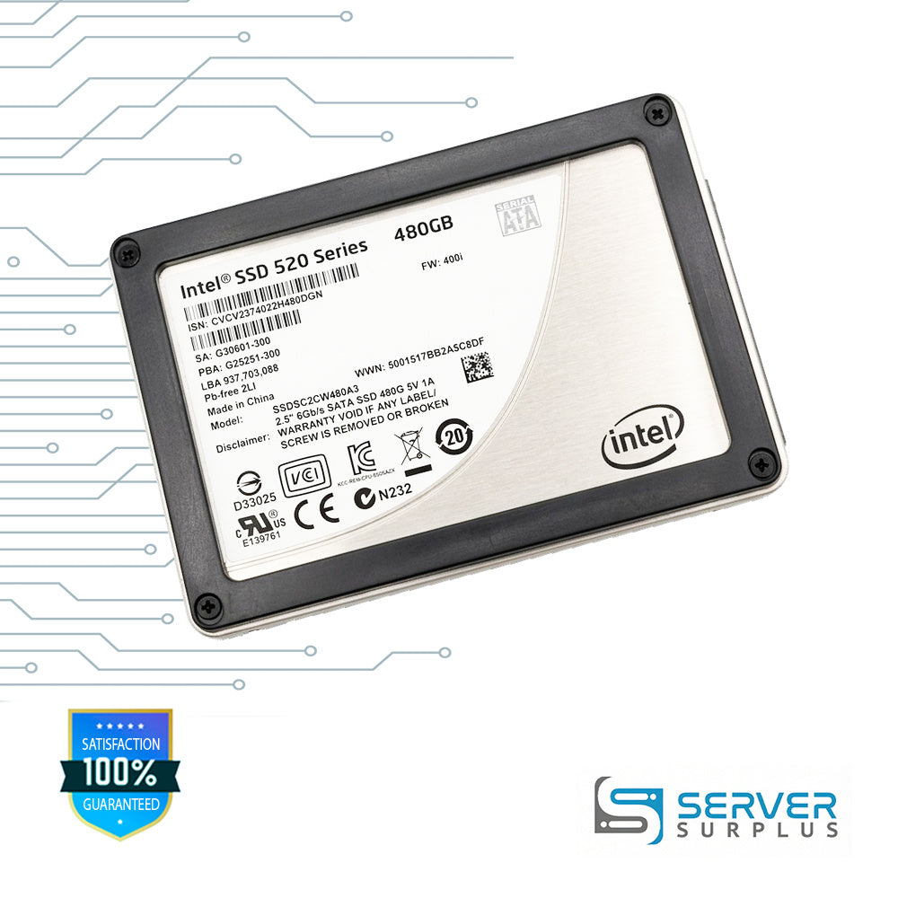 Intel SSD 520 Series 480GB SATA 6Gb/s 2.5 in Enterprise SSD | SSDSC2CW480A3