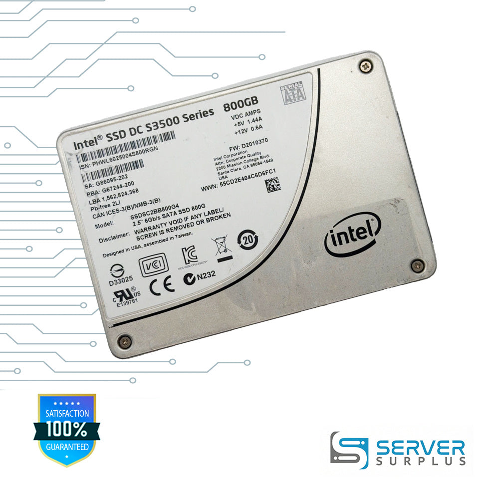 Intel SSD DC S3500 Series 800GB SATA 6Gb/s 2.5 in Enterprise SSD | SSDSC2BB800G4