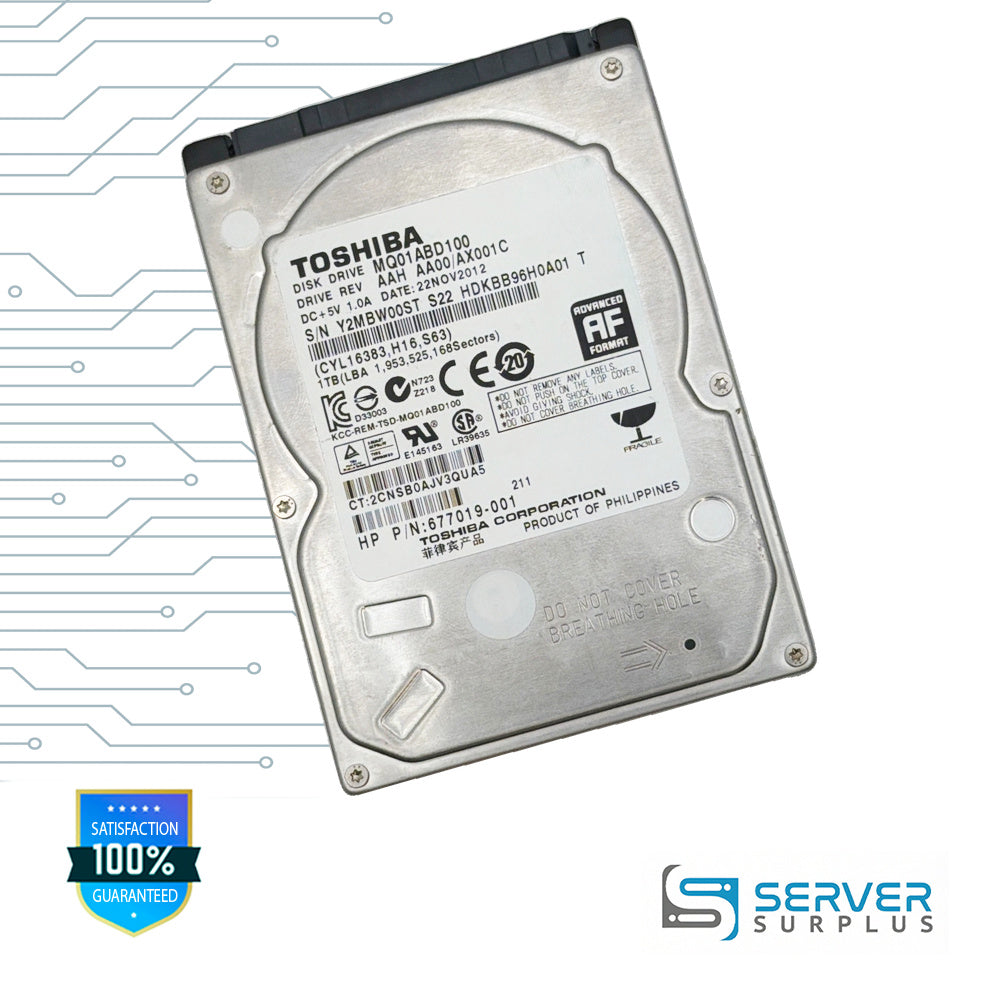 HP 1TB SATA 512e 2.5 in Enterprise HDD | 677019-001 | MQ01ABD100
