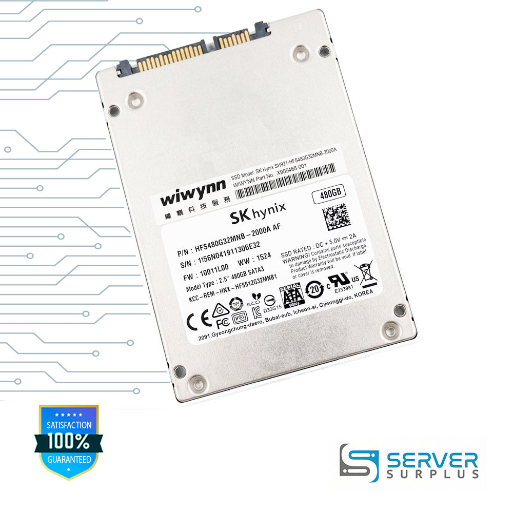 Wiwynn SH921 480GB SATA 6Gb/s 2.5 in Enterprise SSD | X905468-001 | HFS480G32MNB-2000A