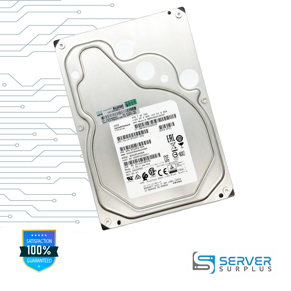 HPE MG04SCA40EN 4TB SAS 7200 RPM 3.5 in Enterprise HDD | 872291-002 | HDEP02CGA51 | 869729-001 | 872493-004 | MG04SCA40EN