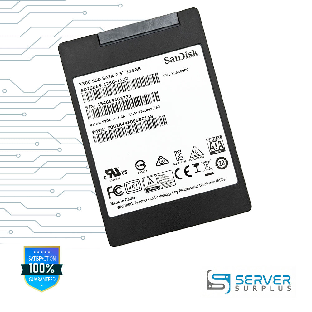 SanDisk X300 128GB SATA 6Gb/s 2.5 in Enterprise SSD | SD7SB6S-128G-1122