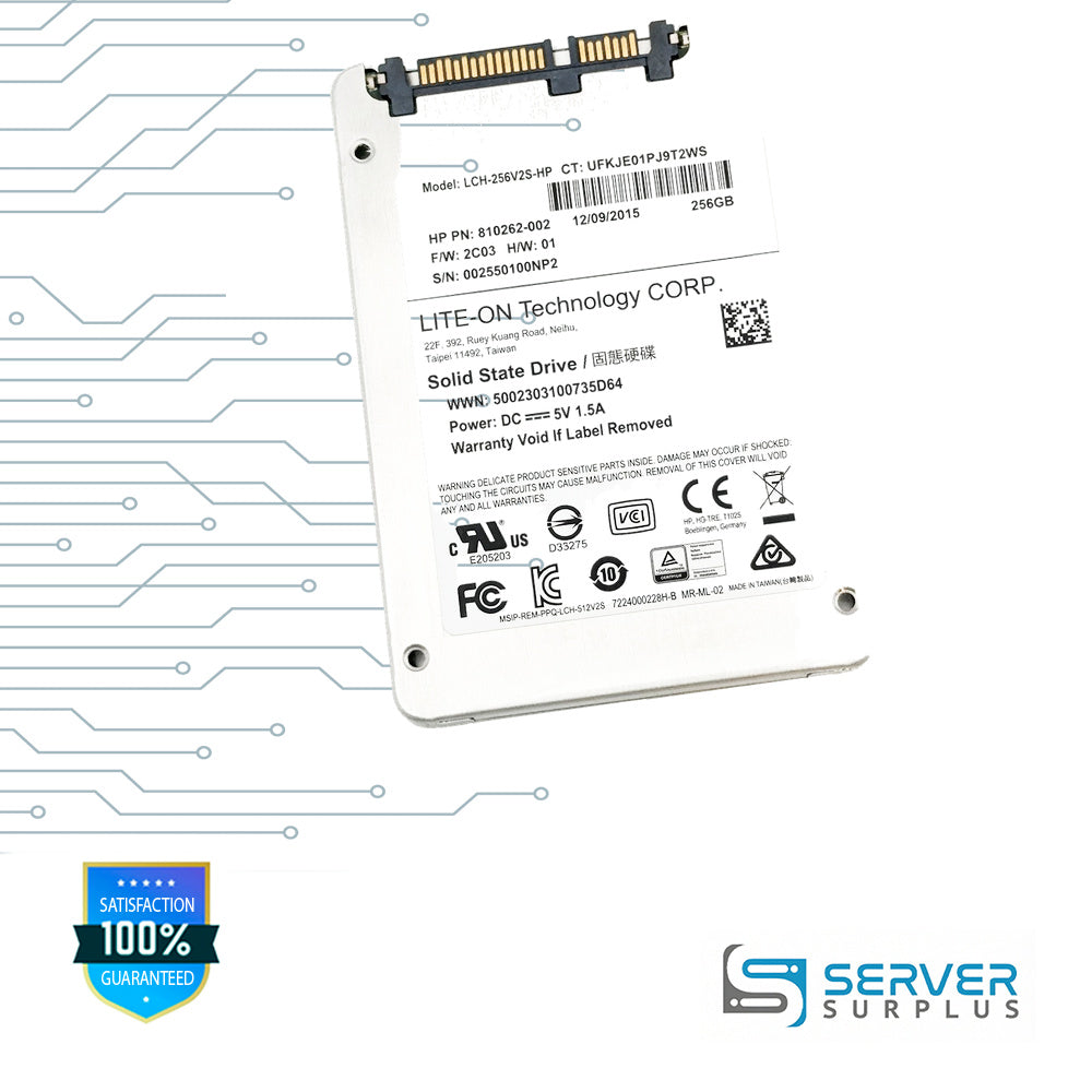 HP 256GB SATA 2.5 in Enterprise SSD | 810262-002 | LCH-256V2S-HP