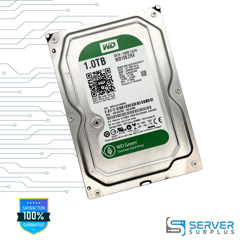 WD Green 1TB SATA 3.5 in Enterprise HDD | WD10EZRX | 771945