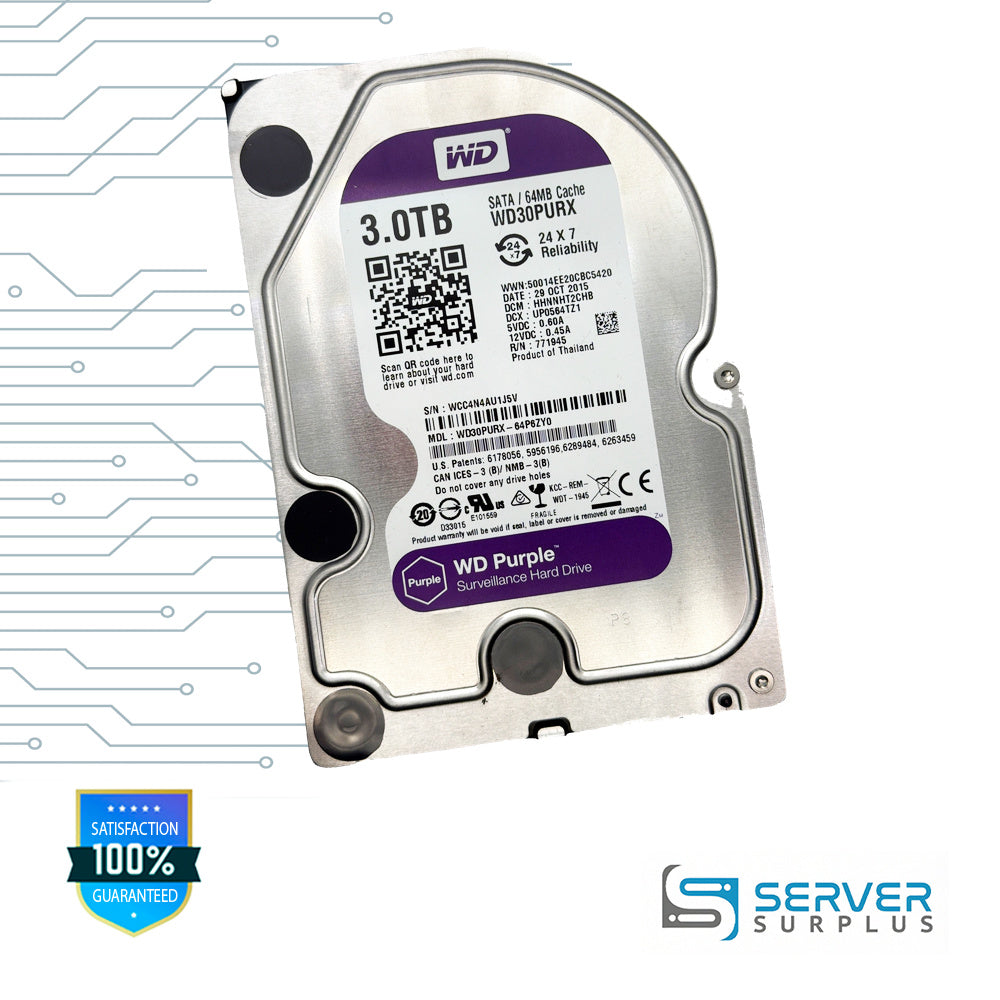 WD WD30PURX 3TB SATA 3.5-Inch Enterprise HDD