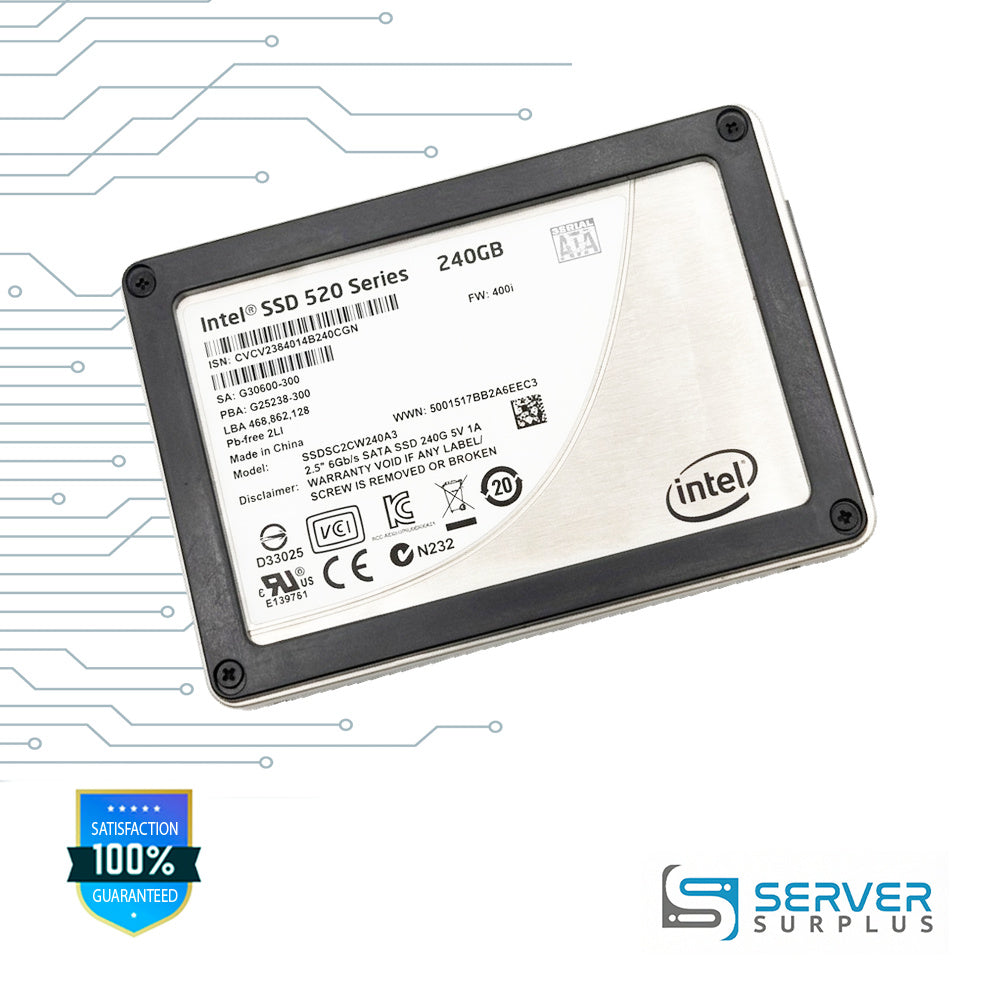 Intel SSD 520 Series 240GB SATA 6Gb/s 2.5 in Enterprise SSD | SSDSC2CW240A3
