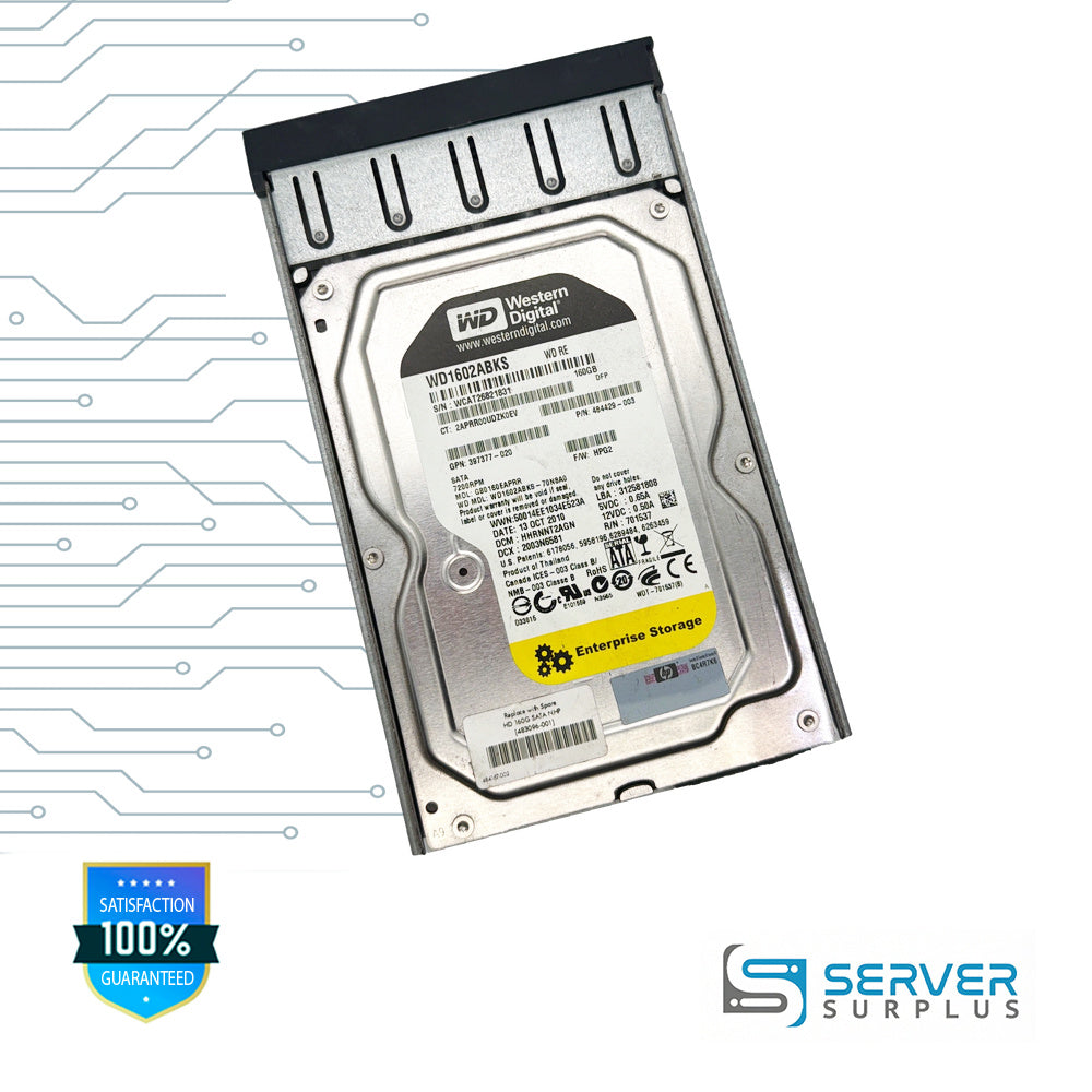 WD RE 160GB SATA 7200 RPM 3.5 in Enterprise HDD | WD1602ABKS