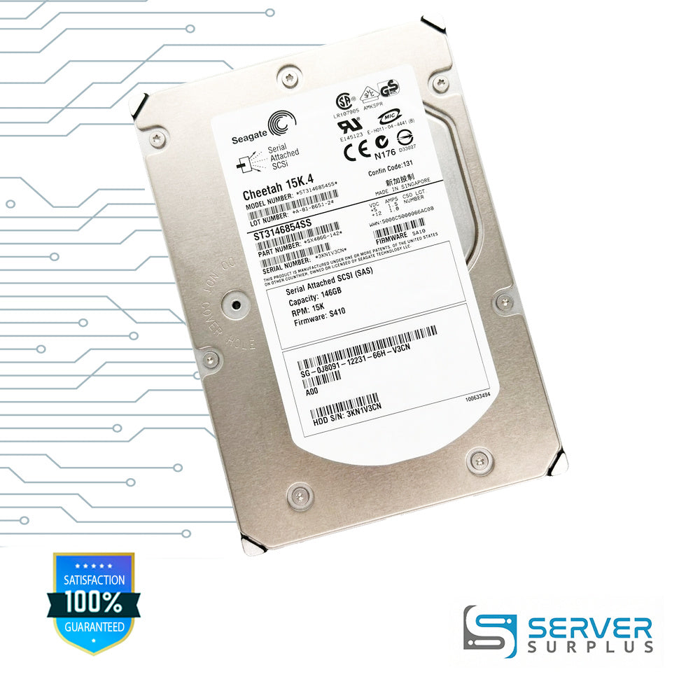 Seagate Cheetah 15K.4 146GB SAS 15K RPM 3.5 in Enterprise HDD | ST3146854SS | 9X4066-142