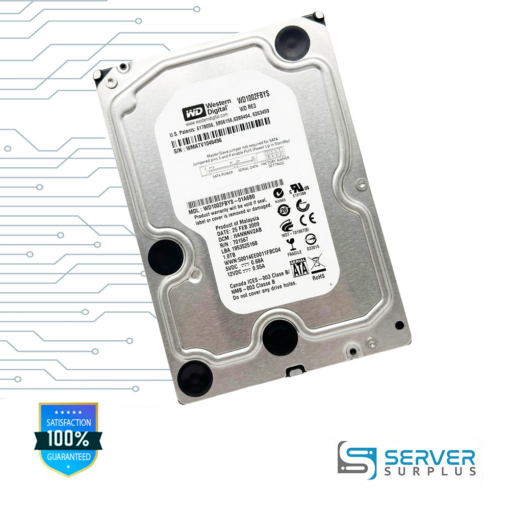 WD RE3 1TB SATA 3.5 in Enterprise HDD | WD1002FBYS