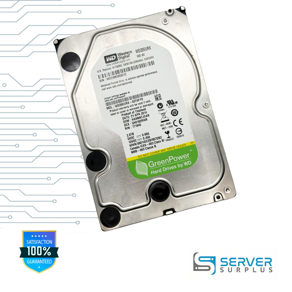 WD AV 2TB SATA 3.5 in Enterprise HDD | WD20EURX