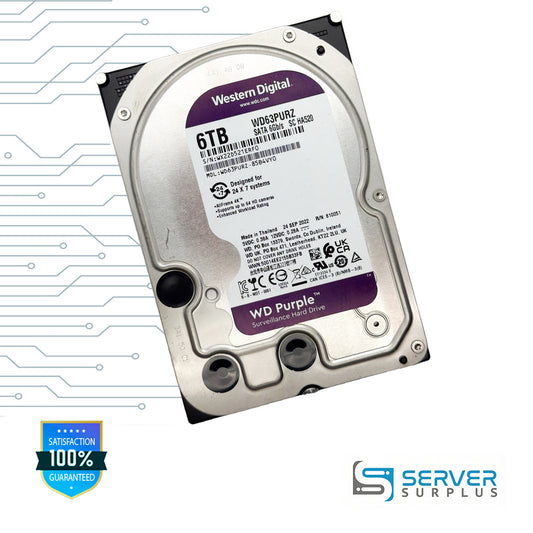 WD Purple 6TB SATA 6Gb/s 3.5 in Enterprise HDD | WD63PURZ