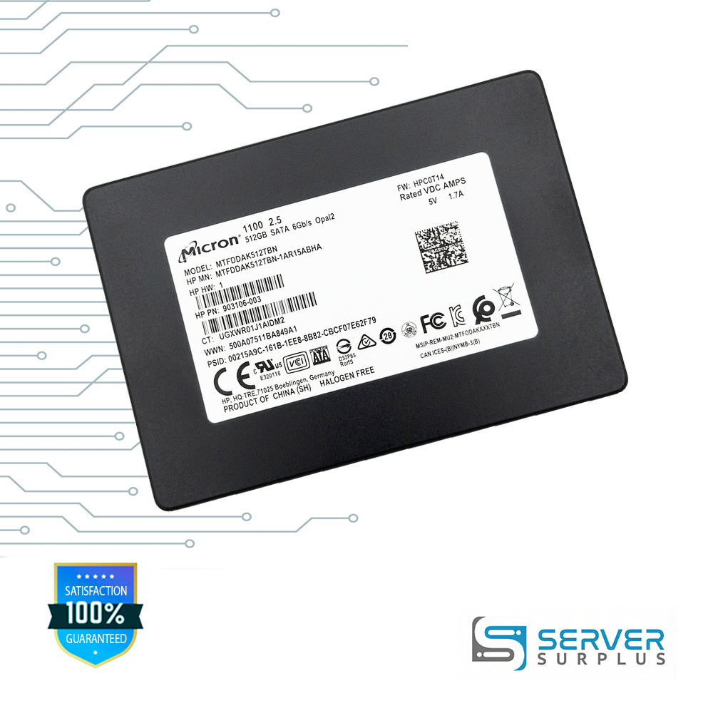 HP 1100 512GB SATA 6Gb/s 2.5 in Enterprise SSD | 903106-003 | MTFDDAK512TBN