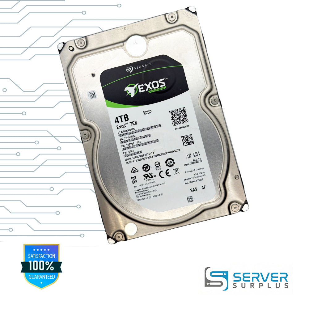 Seagate Exos 7E8 4TB SAS 3.5 in Enterprise HDD | ST4000NM0125