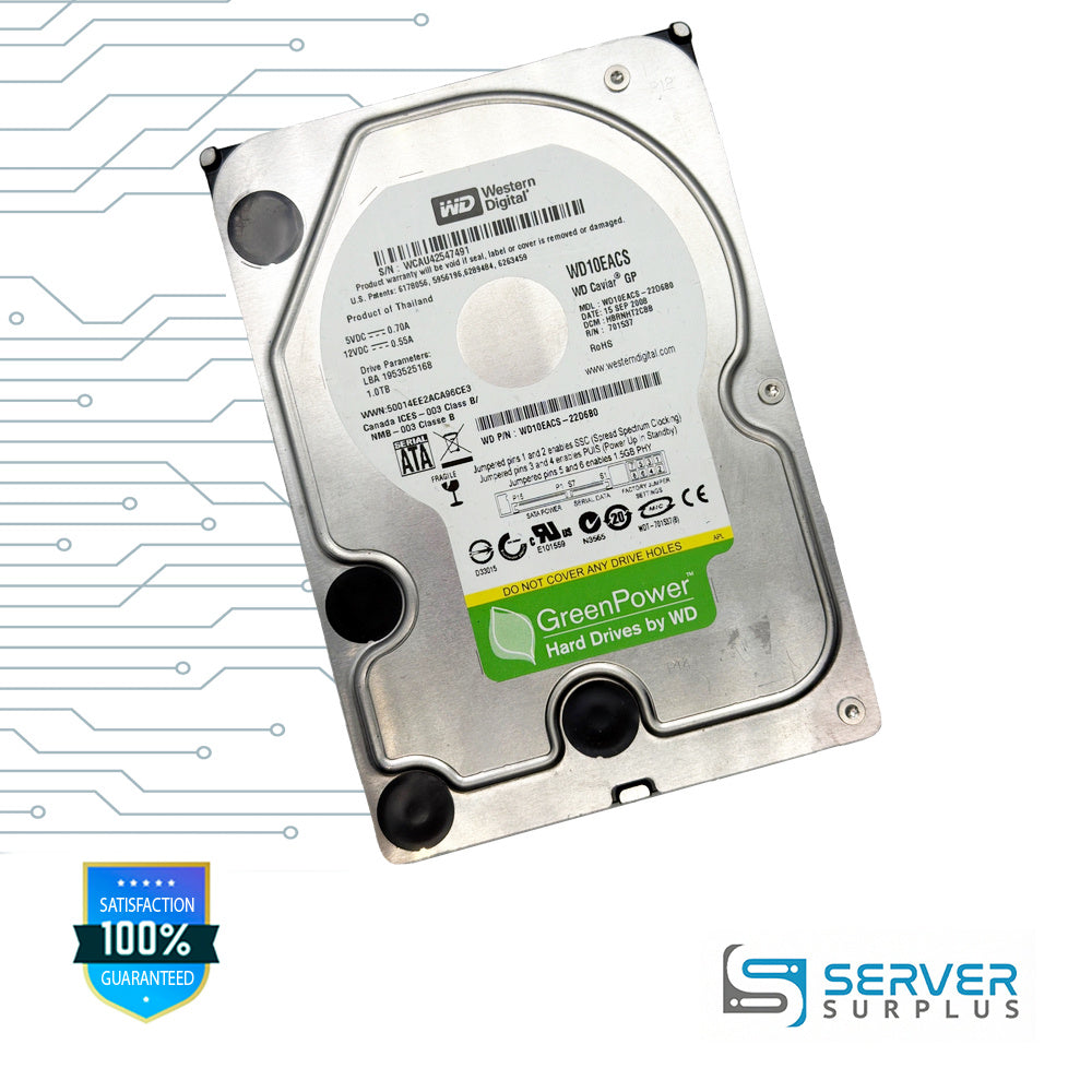 WD Caviar GP 1TB SATA 3.5 in Enterprise HDD | WD10EACS-22D6B0