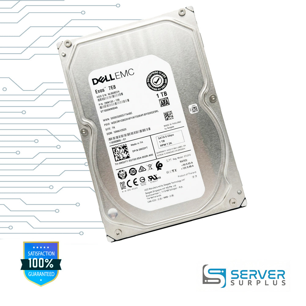 Seagate Exos 7E8 1TB SATA 6Gb/s 6Gb/s 3.5 in Enterprise HDD | ST1000NM004A