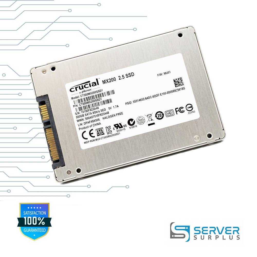 Micron MX200 500GB SATA 6Gb/s 2.5 in Enterprise SSD | CT500MX200SSD1